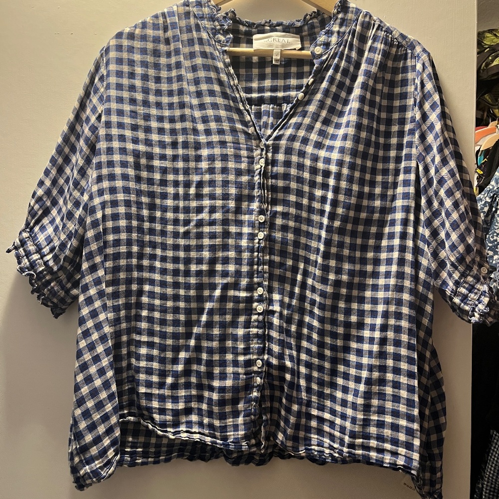 The Great. Cotton Blouse - size 3 (L)